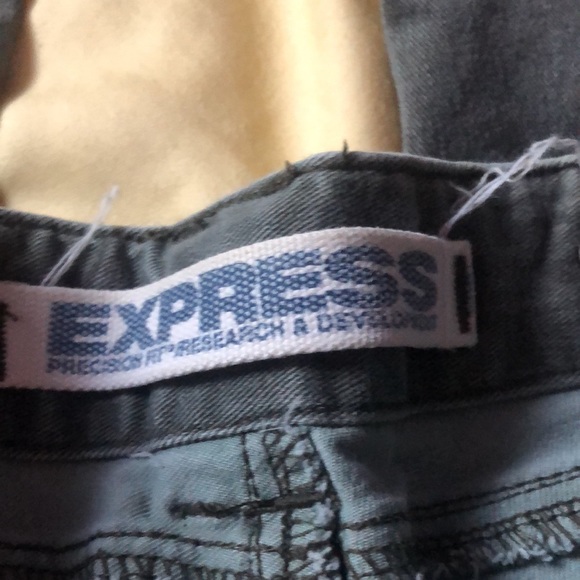 Brand new without tags VINTAGE Y2k flare leg, military style express denim i - Picture 9 of 10